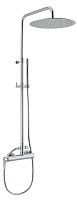 Cezares LAGOS-CD-01 Душевая стойка со смесителем, верхний душ диаметр 300 мм, антикальциавый, ручной душ с гибким шлангом, исполнение хром