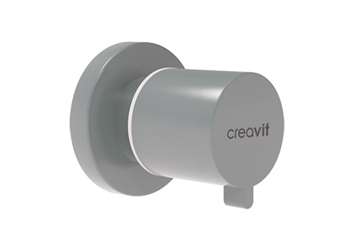 Запорный вентиль Creavit AC50L.CGR проходной, холодный серый матовый