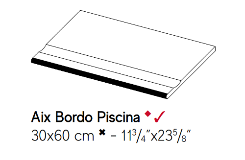 Декоративный элемент AtlasConcorde AIX AixCendreBordoPiscina30x60 купить недорого в интернет-магазине Керамос
