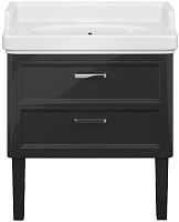 Тумба Kerama Marazzi PO.80.2\BLK Pompei под раковину напольная 80х52 см, черный глянец