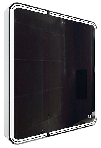 Зеркальный шкаф Azario CS00069511 Carolina подвесной, с подсветкой, 70х80 см, белый купить недорого в интернет-магазине Керамос