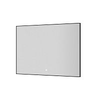 Зеркало с LED подсветкой сенсор антипар 70х100 см Boheme 543-100-B рама черная матовая
