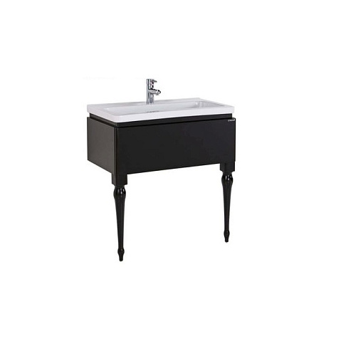 Тумба Creavit AR0085.01.SS Art с раковиной 85х80 см, черный купить недорого в интернет-магазине Керамос