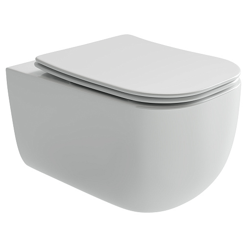 Унитаз Ceramica Nova CN3013 Noel Rimless подвесной, 36х52.5 см, глубокий смыв, с ультра тонкой крышкой-сиденьем, белый Унитаз Ceramica Nova CN3013 Noel Rimless подвесной, 36х52.5 см, глубокий смыв, с ультра тонкой крышкой-сиденьем, белый