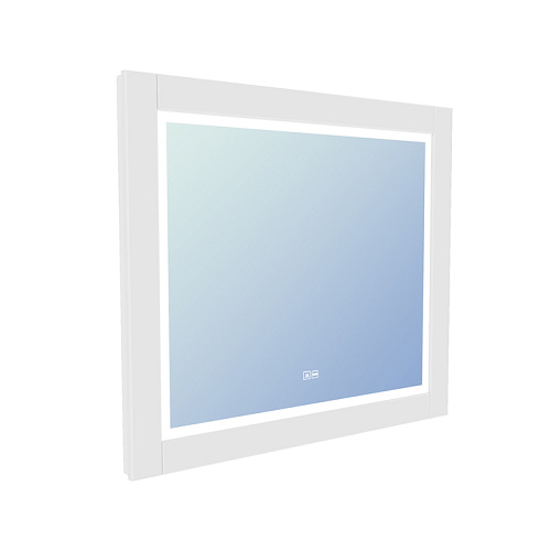 Зеркало IDDIS, ЗЛП110 Oxford с подсветкой, 80х70 см, c термообогревом, белый матовый купить недорого в интернет-магазине Керамос