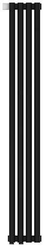 Радиатор Сунержа 31-0310-1204 Эстет-1 отопительный н/ж EU50 левый 1200х180 мм/ 4 секции, матовый черный