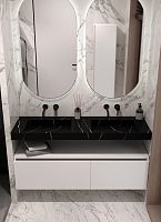 Столешница моноблок 141х45х8 Armadi Art FLAT CALACATTA 859-140-CLCT