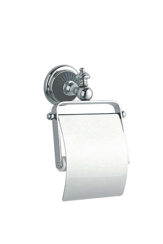 Держатель Boheme 10181 Vogue для туалетной бумаги с крышкой, хром купить недорого в интернет-магазине Керамос