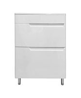 Тумба Эстет ФР-00007072 Kare Luxe с раковиной 60х45 см, напольная, 2 ящика, белая