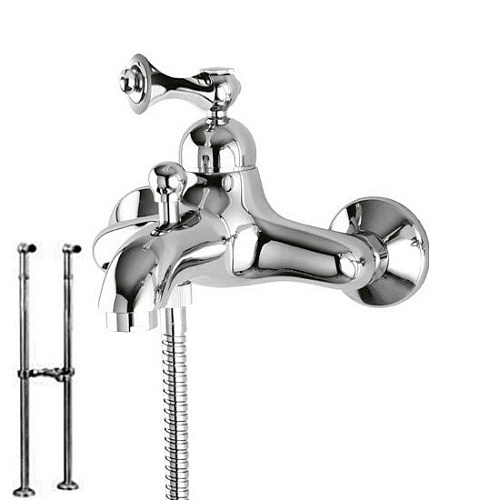 Смеситель Cezares MARGOT-VDPMS-01-M для ванны напольный, однорычажный с ручным душем, исполнение хром, ручка хром