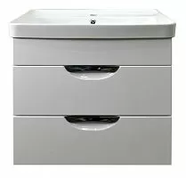 Тумба Loranto CS00070539 Соло с раковиной, подвесная, 60х48 см, белая купить недорого в интернет-магазине Керамос