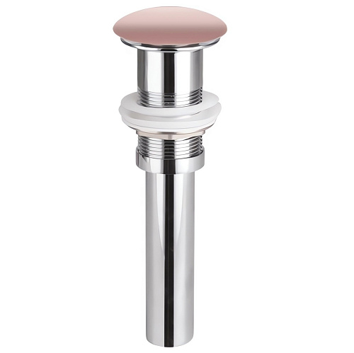 Донный клапан Ceramica Nova CN2000MP без перелива/с керамической накладкой/с системой Click-Clack, розовый матовый