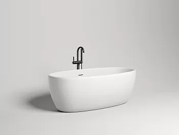 Ванна отдельностоящая Salini 100121M Luce, материал S-Stone, 170х85 см, белая
