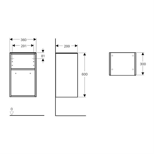 Шкаф боковой Geberit  500.358.JL.1