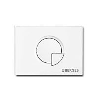 Кнопка Berges 040024 Novum R4 для инсталляции, белая Soft Touch