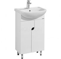 Акватон 1A0537K1PD010 Набор: 1A053701PD010 Тумба-умывальник Панда 50/ 131201S0011B0 Умывальник Акватон с переливом белый