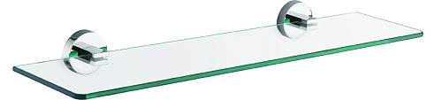Полка Azario AZ-73103 Nessy стеклянная, настенная, хром купить недорого в интернет-магазине Керамос