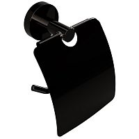 Держатель Bemeta 159112012 Hematit для туалетной бумаги с крышкой 14 см, черный