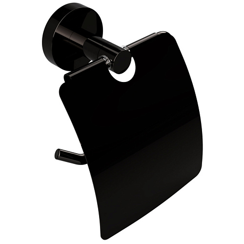 Держатель Bemeta 159112012 Hematit для туалетной бумаги с крышкой 14 см, черный купить недорого в интернет-магазине Керамос
