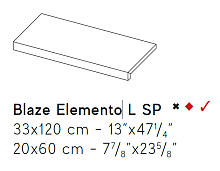 Угловой элемент AtlasConcorde BLAZE BLAZECortenElementoL33x120SP
