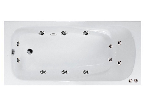 Акриловая ванна с гидромассажем 12 джетов Vagnerplast ARONIA 170x75