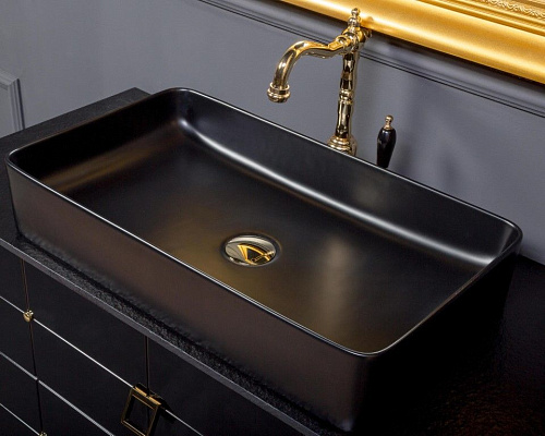 Раковина Керамика прямоугольная черная Armadi Art Vallessi 873 Раковина Керамика прямоугольная черная Armadi Art Vallessi 873