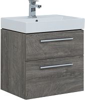 Тумба с раковиной Aquanet 00242278 + 00242905 Nova, 61х46 см, темное дерево Тумба с раковиной Aquanet 00242278 + 00242905 Nova, 61х46 см, темное дерево