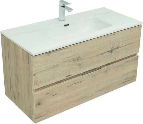 Тумба с раковиной Aquanet 00274135 Алвита New, 101х46 см, коричневая снят с производства