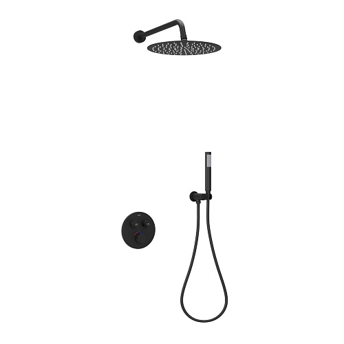 Душевой комплект Sancos SC3005MB Link встраиваемый, c термостатическим смесителем, черный матовый Душевой комплект Sancos SC3005MB Link встраиваемый, c термостатическим смесителем, черный матовый