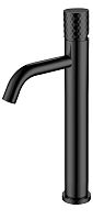 Смеситель Boheme 122-BB Stick Diamond для умывальника, высокий, черный матовый