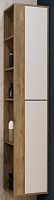 Шкаф-пенал Эстет ФР-00010687 Monaco Wood 35х175 см L, подвесной с открытой полкой, белый/дуб рустикальный