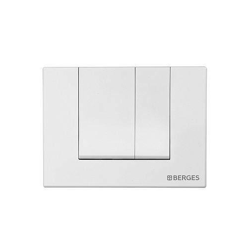 Кнопка Berges 040044 Novum S4 для инсталляции, белая Soft Touch