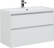 Тумба с раковиной Aquanet 00242526 Гласс, 100х45 см, белая Тумба с раковиной Aquanet 00242526 Гласс, 100х45 см, белая