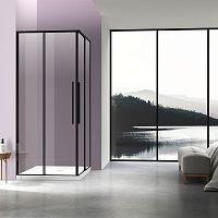 Душевой уголок Vincea VSS-4SN8010CLB Slim-N, 100х80 см, профиль черный/стекло прозрачное