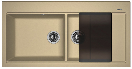 Мойка для кухни Florentina 20.335.E1000.306 Россана 100х51 см, с крылом, капучино снят с производства