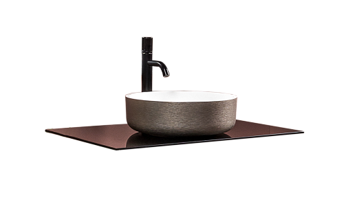 Столешница стекло 80 см Armadi Art прямая BLACK 853-080-B купить недорого в интернет-магазине Керамос