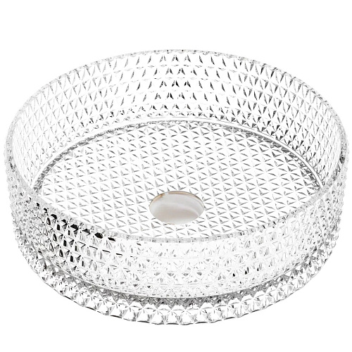 Умывальник Ceramica Nova CN6062 Cristal, чаша накладная 36х36 см, прозрачный Умывальник Ceramica Nova CN6062 Cristal, чаша накладная 36х36 см, прозрачный