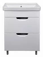 Тумба Loranto CS00070755 Коралл с раковиной, напольная, 60х48 см, белая купить недорого в интернет-магазине Керамос