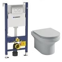 Сет инсталляция+унитаз+клавиша+сидение Geberit  Промо комплект №7