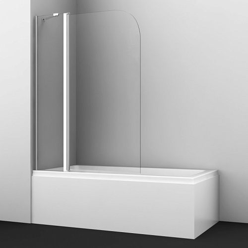 Шторка для ванны WasserKRAFT 35P02-110 Leine 35P распашная, прозрачное стекло