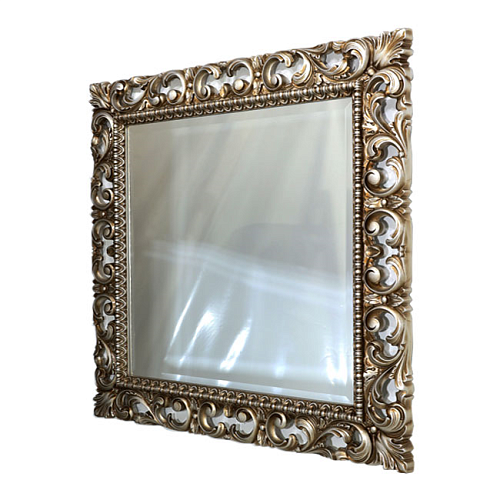 Зеркало Caprigo PL109-Antic CR в Багетной раме, 100х100 см, античное серебро купить недорого в интернет-магазине Керамос