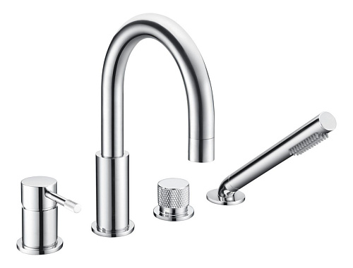 Смеситель врезной на борт ванны Boheme UNO 460-CR хром Смеситель врезной на борт ванны Boheme UNO 460-CR хром