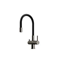 Смеситель Sancos SC4004GG Lucia для кухни с возможностью подключения фильтра для воды, вороненая сталь/черный Смеситель Sancos SC4004GG Lucia для кухни с возможностью подключения фильтра для воды, вороненая сталь/черный