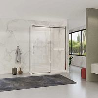 Душевой уголок Vincea VSR-1CS9014CL Como Soft, 140х90 см, профиль хром/стекло прозрачное