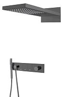 Встроенная душевая система 55х45х110 см Boheme ZODIAC 132-SGM антрацит