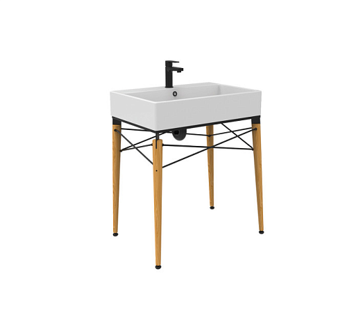 Тумба Creavit LG0070.01.KN+NX270 Legno с раковиной 84,5х73 см, белый купить недорого в интернет-магазине Керамос