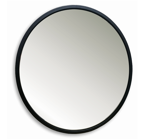 Зеркало Aquanika AQM6060RU137 METALLICA 60 см: без подсветки, металлическая рама, черный снят с производства