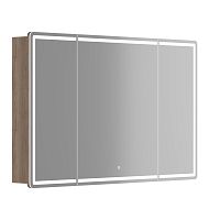 Зеркальный шкаф Sancos MI120EG Mirror для ванной комнаты 119х74 см, с LED подсветкой, дуб галифакс натуральный Зеркальный шкаф Sancos MI120EG Mirror для ванной комнаты 119х74 см, с LED подсветкой, дуб галифакс натуральный