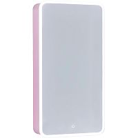 Зеркало-шкаф Jorno Pas.03.46/PI Pastel 46х85 см, с подсветкой, розовый иней