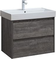 Тумба с раковиной Aquanet 00305239 Nova Lite, 76х46 см, темное дерево